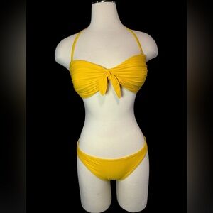 Kate Spade Women’s Bikini 2 Pc Yellow Designer Swimsuit - Small/Medium